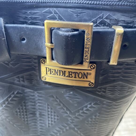 Pendleton Men’s Rain Boots Size 10 US – Black Rubber Embossed Tribal Pattern - Picture 8 of 15